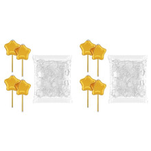 100Pcs 4ML Cupcakes Disposable Plastic Transfer Pipettes Liquid Dropper for Chocolate or Strawberries,Star Style