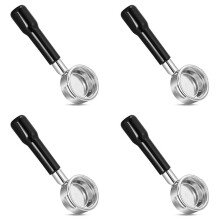 4X Portafiltro Sin Fondo de 58 mm Portafiltro de Espresso de 2 OíDos con Canasta de Filtro para Cafetera E61 Rocket, Faema,