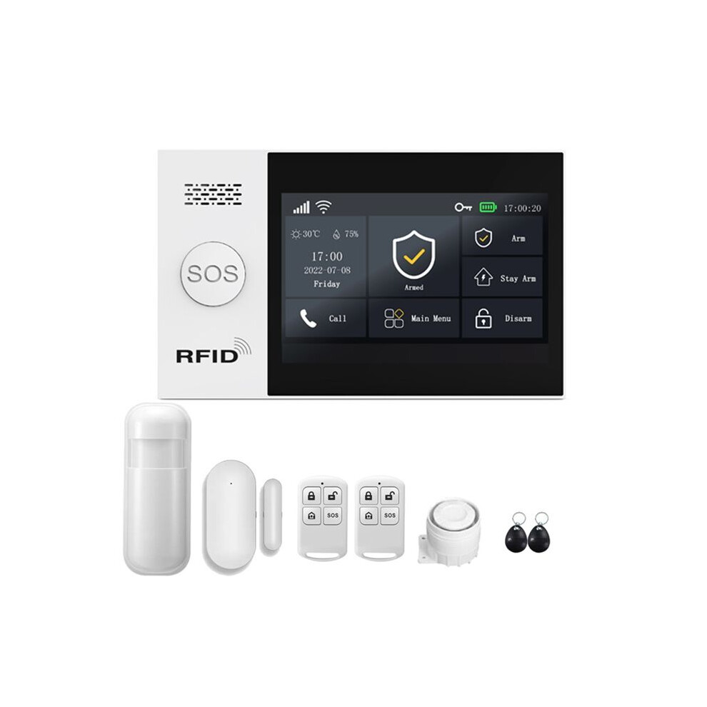 Tuya Wireless Gsm Alarm System Wifi Burglar Detection Real- Alerts For Home Garage Office Shop Eu Plug 6033069693375