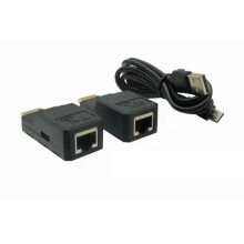 Adapter 60M RJ45 do , Bezstratny, 1080P Ethernet do , z Kablem Zasilającym USB Przez Cat6