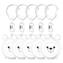 Female Self Defense Alarm Type-C Rechargeable Wolf-Proof Safety Siren Alarm Portable Keychain for Elderly Children White