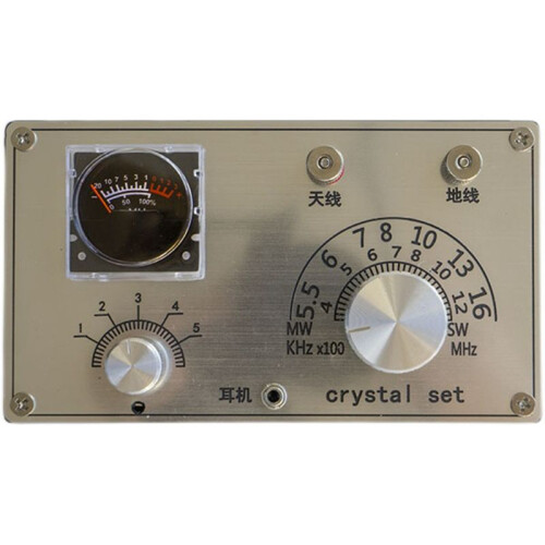 Small and Beautiful Mineral Radio DIY Assembly Kit with Meter