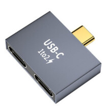 C-Stecker auf Doppelte TYPE-C-Buchse, Splitter-Konverter-Adapter, Verlängerungsanschluss für USB-C-Ladegerät, Powerbank, Laptop