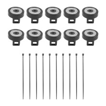 10 Pezzi di Supporto Magnetico per Cavi con Fascette In Nylon, Base con Fissaggio Stabile per Cavi, Supporto per Fascette con Cerniera, Nero