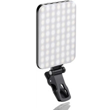 Selfielamp, 60 LED 2200mAh Oplaadbare Mobiele Telefoonlamp, 7 Standen, Draagbare Clip- Lamp voor Telefoon/Tablet/Laptop