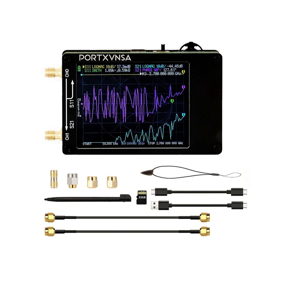 Upgraded Version Vector Network Antenna Analyzer 50Khz-2.7Ghz Mf Vhf Uhf With 32G Card 4712536771359