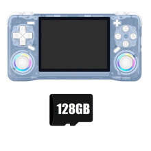 Console de Videogame Portátil Retrô XF35H, 128 GB, Jogos Pré-Carregados, Tela IPS de 3,5 Polegadas, WiFi, Linux, Pocket Player C