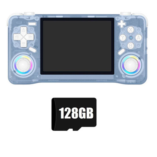 Console de Videogame Portátil Retrô XF35H, 128 GB, Jogos Pré-Carregados, Tela IPS de 3,5 Polegadas, WiFi, Linux, Pocket Player C