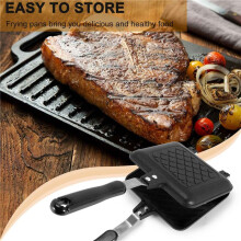Grilled Sandwich Panini Maker,Bread Toast Breakfast Machine,Hot Sandwich Pan,Nonstick Aluminum Flip Pan,Kitchen Tool