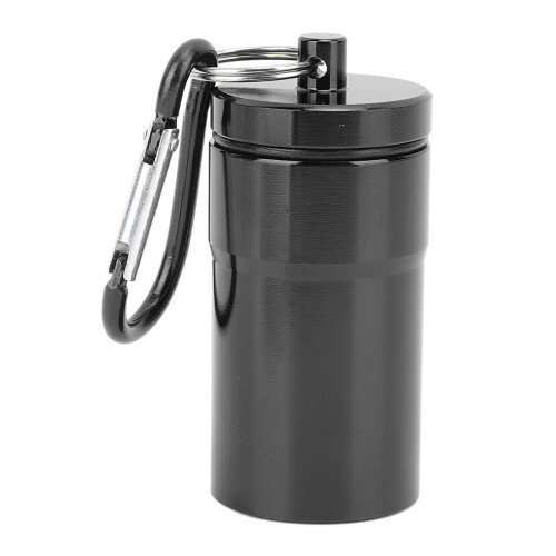 Aluminum Portable Ashtray with Lid Black 2.7in 2
