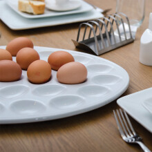 Stylish Design 24 Egg Ceramic Serving Platter Tray