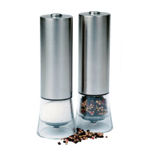 Stainless Steel Electric Salt and Pepper Grinders