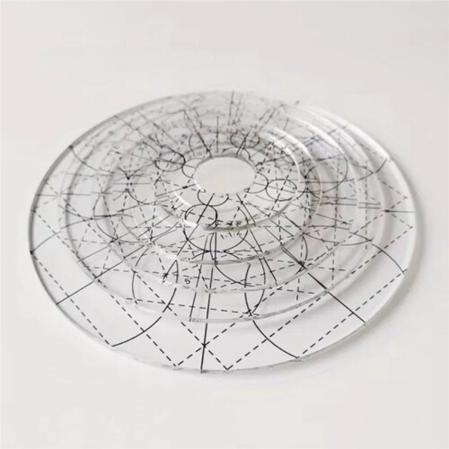 Acrylic Patchwork Ruler Set - 5PCS Sewing Multi Tool Quilting Templates Clothing Ruler Measurements 2