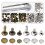 Kit Occhielli da 8 mm con Strumento, 60 Pezzi, 2 Colori, Kit Occhielli In Metallo Placcato In Rame 1