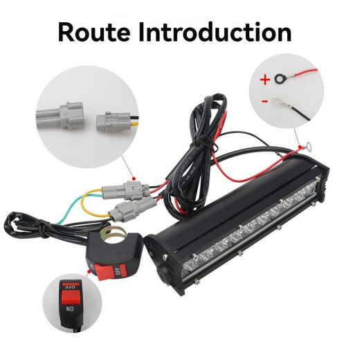 High-Brightness LED Spotlight Kit with Mounting Bracket  Wiring for    Dirt Pit Bike 2