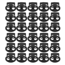 Adjustable Cord Lock Fastener30PCS, Spring Loaded Design Secure Cord Fastener Durable Plastic Zinc Alloy End Toggle Stopper for DIY Craft Outdoor