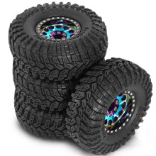 4PCS 1.9 Pneus Metal Beadlock Claw Mud Terrain Wheel Pneus para FCX10 para Axial SCX10 Pro SCX10 UTB18 TRX4 Multicolor