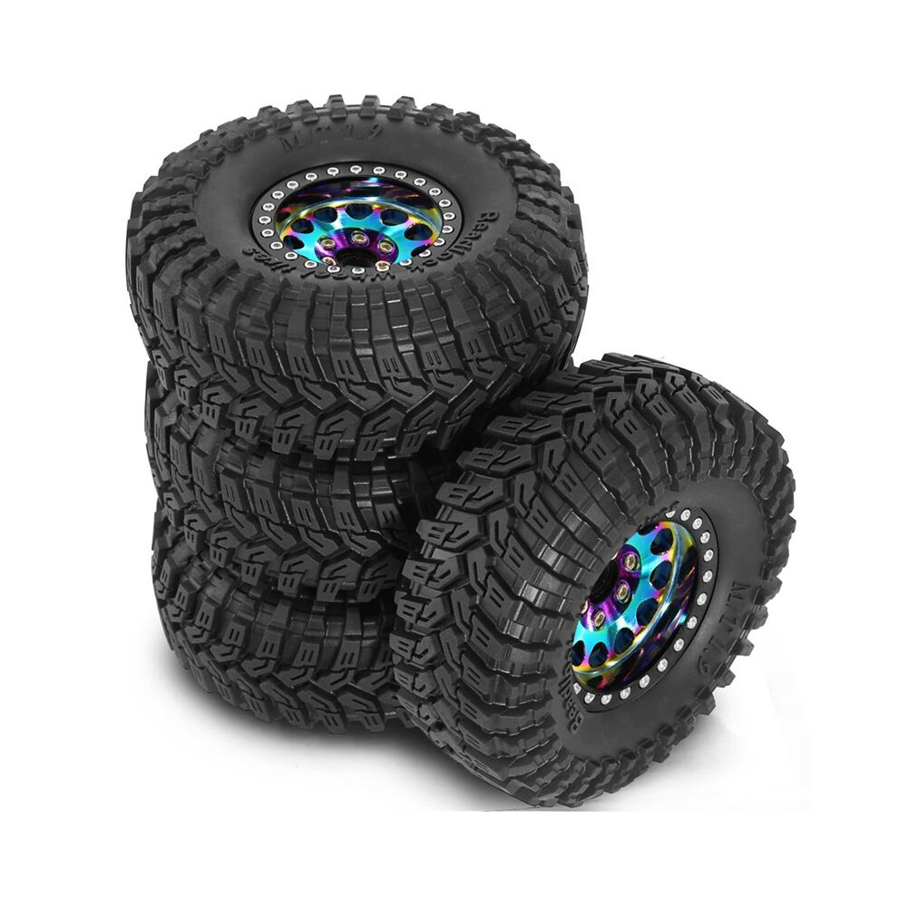 4Pcs 1.9 Metal Beadlock Tires Claw Mud Terrain Wheel Tires For Fcx10 Axial Scx10 Pro Scx10 Utb18 Trx4 Multicolor 6032751630407