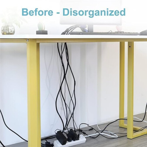 Cable Management Net Under Desk Black Mesh Cable Manager Flexible for Standing Desk 1