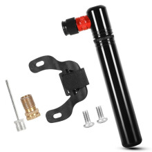 Portable Bike Pumps 130psi Bicycle Pump Portable Tire Inflator for Road Mountain Bike Integrated Valve Black