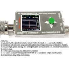 35Mhz-4.4GHz N-Type RF Power Meter V10 Spectrum Analyzer Display Communication -70-+30dbm Attenuator Power Detector EMC