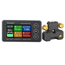 TC147 Medidor de Tensão e Corrente de Bateria de Tela Colorida de Alta Precisão Coulomb Meter TC147-CS30 (0-30A)