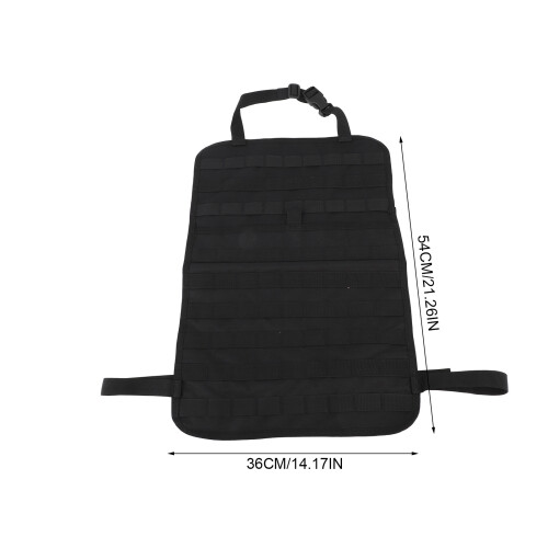 Large Capacity Nylon Back Seat Organizer, Black 1
