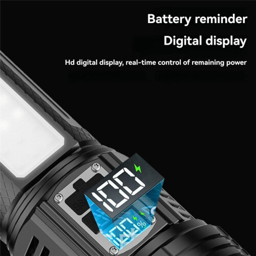 Outdoors Super Bright Flashlight Emergency Camping Hand Lamp Spotlight Focus Long Range Red and White Flashlight 2