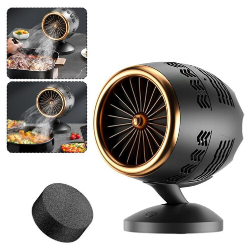 Portable Oil Fume Purifier Adjustable Angle Desktop Kitchen Range Hood with Removable Filter 2
