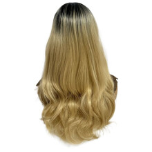 WIND FLYING Perruque en Dentelle Noire Blonde Longue Perruque Cheveux BoucléS Couvrant la TêTe pour Femme Perruque Longue avec Racines Profondes