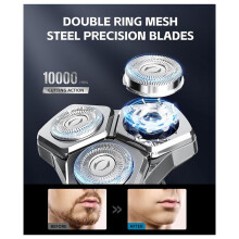 Men'S Electric Shaver ,Men'S Rechargeable Wet and Dry Shaver, Fast Charging, Waterproof, LED Display.