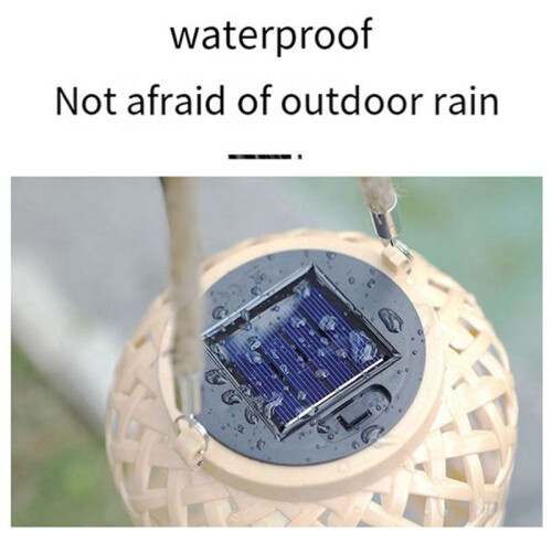 2Pcs Outdoor Solar Lantern with Handle Hanging Light, Waterproof Solar Lantern, LED Decorative 1
