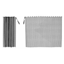 Cortina de Malha para Lareira, 2 Peças - 50 cm X 60 cm, para Fogão A Lenha, com Proteção Contra Faíscas e Corrente.