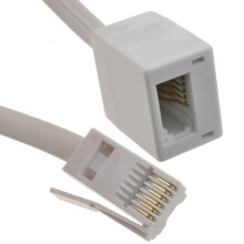 BT Telephone Extension Lead For Office & Home Full 6 Wire Cable 2m