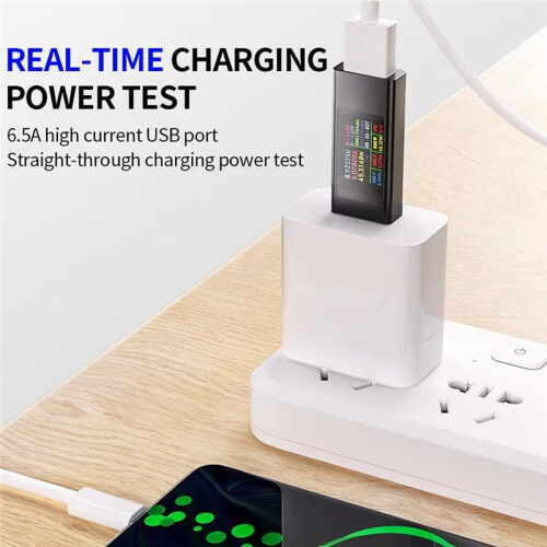 6-in-1 Multi-Function  Voltage Ammeter Power Meter Digital Display Curve Measurement USB Cell Phone Charging Tester