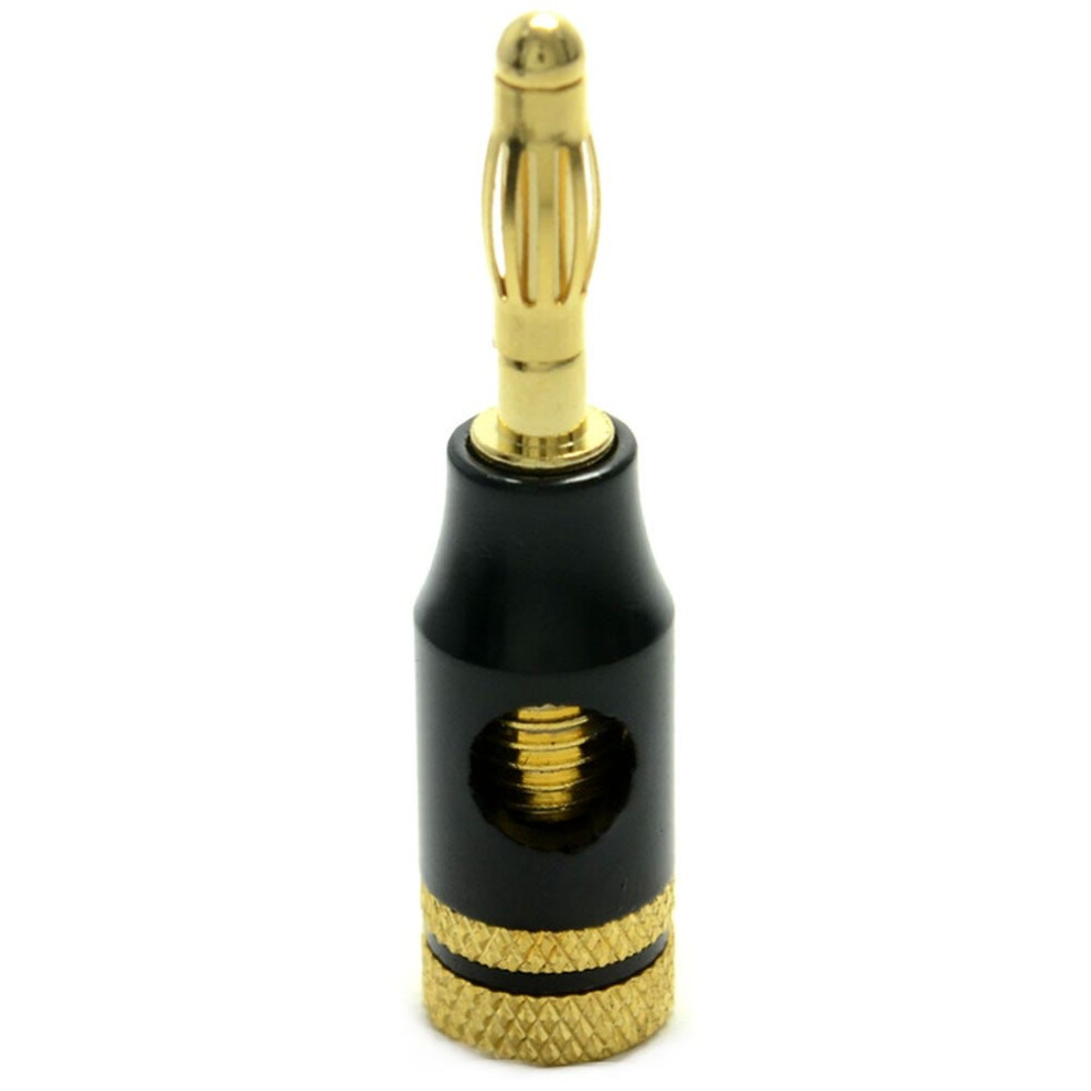Kenable Hq 4Mm Banana Plugs For 6Mm Speaker Cable Connections Black