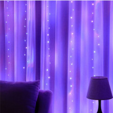 3X3 MèTres USB LED Rideaux Feston 16 Couleurs LED Guirlandes Lumineuses pour LumièRes de NoëL Ramadan Guirlandes Lumineuses DéCor de FêTe