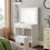 Comfy Living White Dressing Table Set With LED Lit Mirror And Stool 1