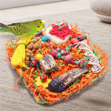 Bird Toys for Small & Medium Parrots - Foraging & Shredding Cage Hanging Toys,Loofah Slices for Budgies, Cockatiels