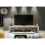 TV Unit Nova 200cm - Oak & White Gloss Doors and LED Lights 6