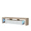 TV Unit Nova 200cm - Oak & White Gloss Doors and LED Lights 7