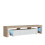 TV Unit Nova 200cm - Oak & White Gloss Doors and LED Lights 9