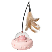 Electric Cat Interactive Toy Pet Toys with Feather Cat Teaser Wand Rechargeable Electric Sensing Pet Toys for