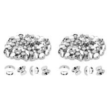80 STÜCKE Sperrstift-Rückseite Metallstift-Rückseite, Sperrstift-Halteverschluss für Brosche, Emaille-Revers