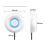 Computer Desktop  PC Motherboard External Start LED Light Power /OFF Round Button 2M Extension Cable White 10