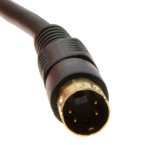 kenable SVHS (S-video) Plug to Plug Video Cable 4 pin Mini DIN Gold  2m 2