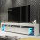 TV Unit Nova 200cm - White with Gloss Doors and LED Lights 1