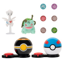 Pok?mon Surprise Attack Game - 2-Inch Pikachu, Charmander, Grookey, Togepi, Totodile, Munchlax with Pok? Ball and Premier Ball plus 6 Attack Discs