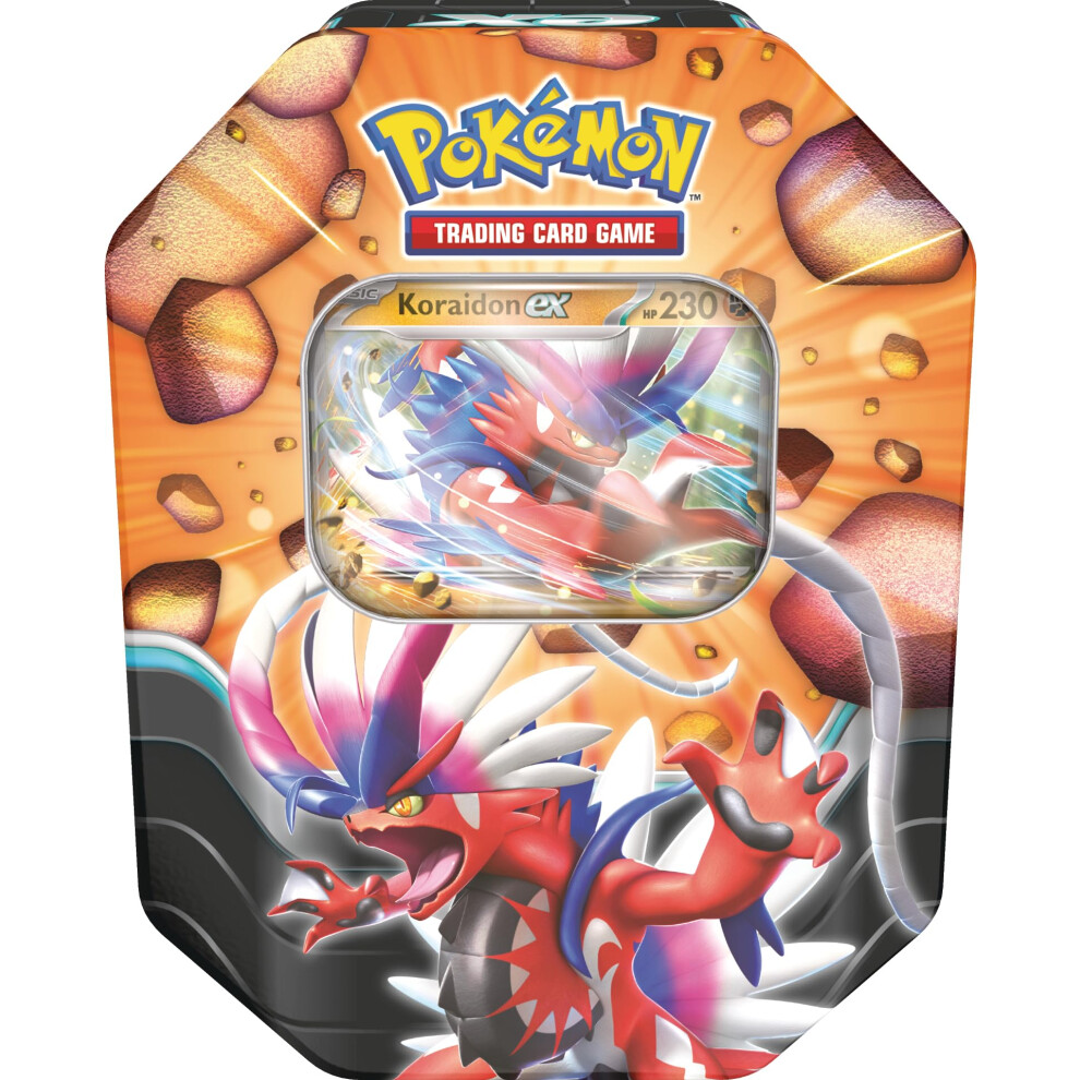 Pokémon Pok?Mon Tcg: Slashing Legends Tin ? Koraidon Ex (1 Foil Promo Card & 4 Booster Packs)