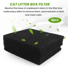 6 PZ Filtro un Carbone Attivo Scatola per Lettiera per Gatti Filtro al Carbone per Lettiera per Gatti Filtro per Vaschetta per Lettiera Adatto per